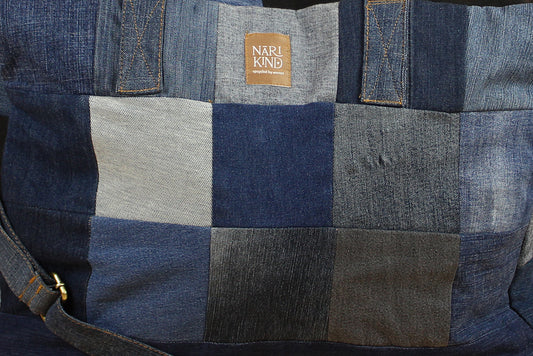 Patchwork Jeans Duffle Bag -JDB006