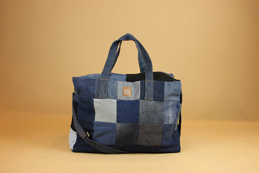 Patchwork Jeans Duffle Bag -JDB006