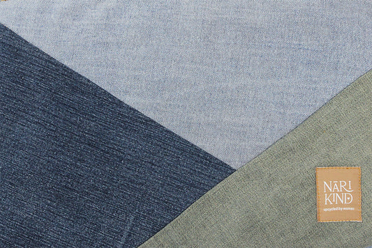 Angular Upcycled Jeans Laptop Sleeve - 14'' - JLS14001