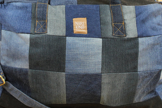 Patchwork Jeans Duffle Bag -JDB003