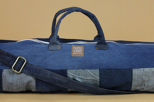 Genanvendte jeans yogataske