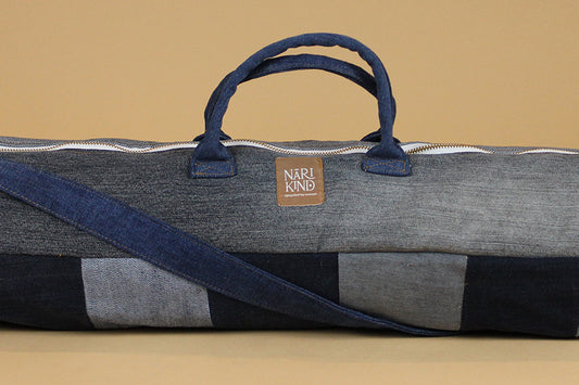 Genanvendte jeans yogataske
