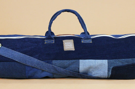 Genanvendte jeans yogataske