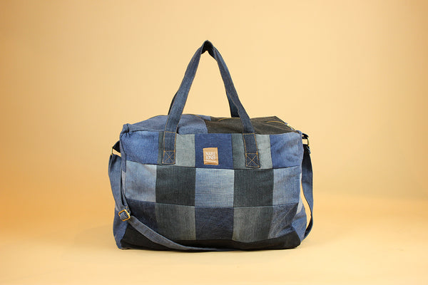 Patchwork Jeans Duffle Bag -JDB003