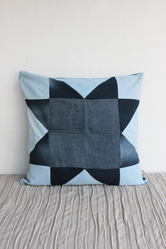 Jeans Patchwork Cushion Cover -  60 x 60 cm - JCC60001