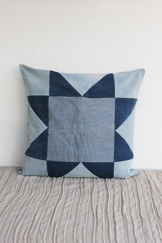 Jeans Patchwork Cushion Cover -  60 x 60 cm - JCC60003