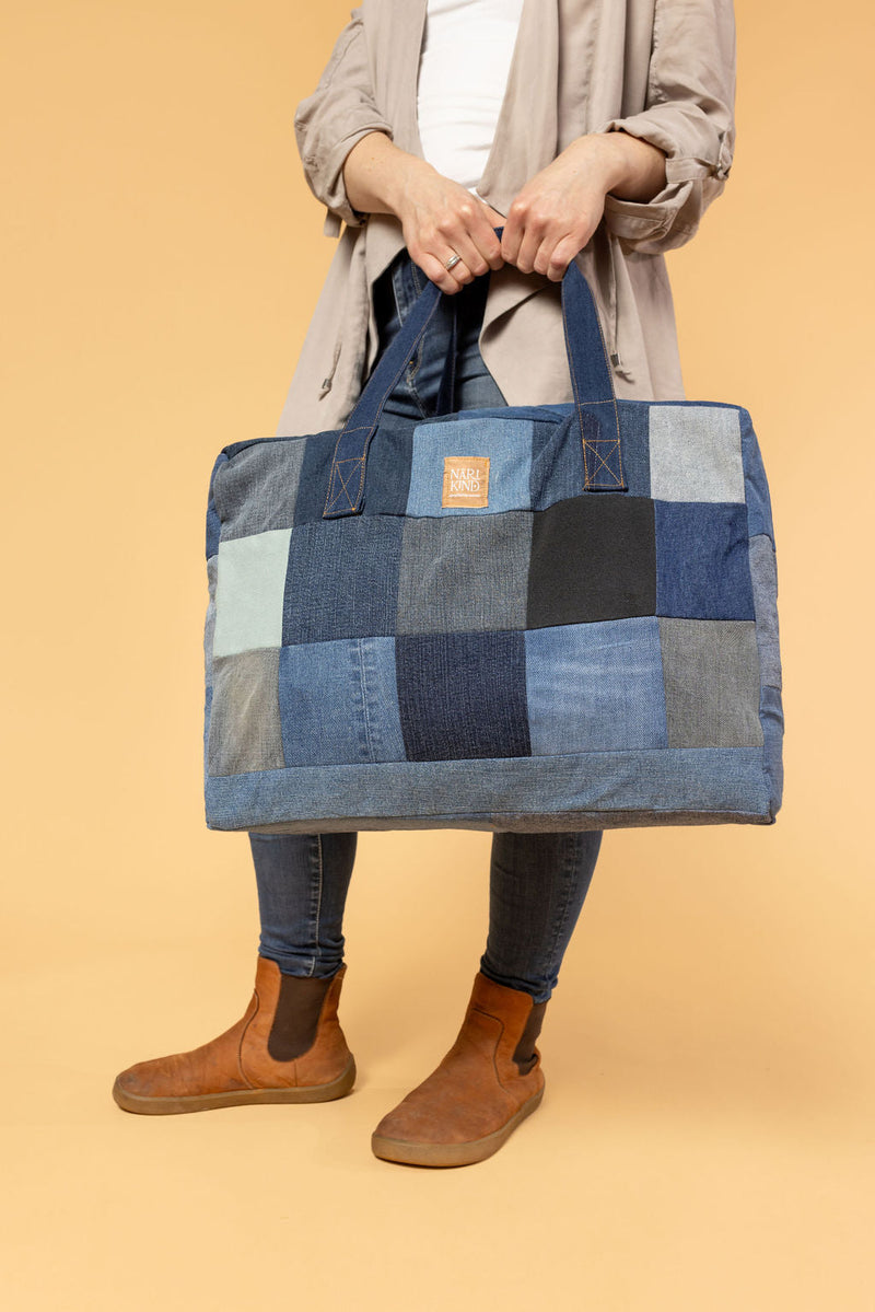 Patchwork Jeans Duffle Bag -JDB008