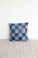 Jeans Patchwork Cushion Cover -  40 x 40 cm