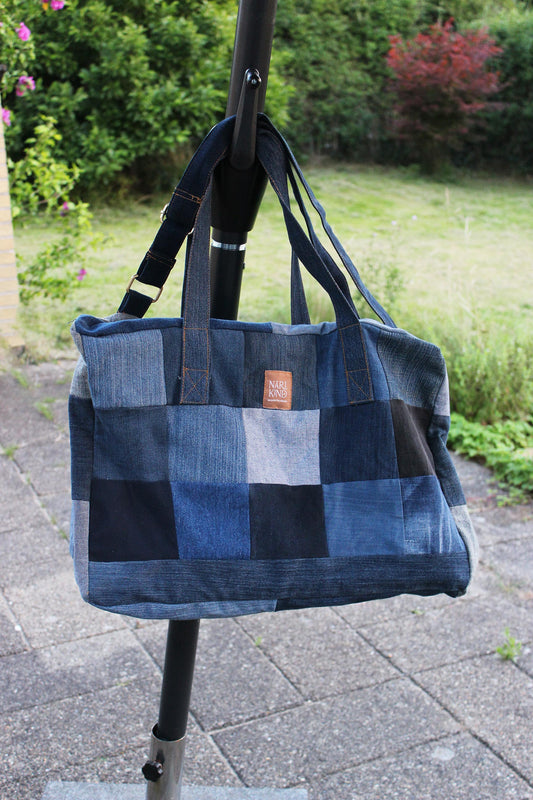 Patchwork Jeans Duffle Bag -JDB011